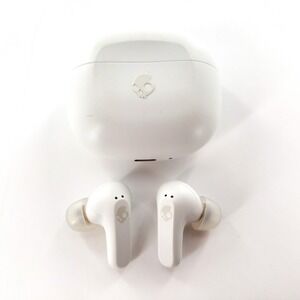 Skullcandy Rail Wireless Earbuds Bluetooth Headphones w/ Case S2RLW White Tested